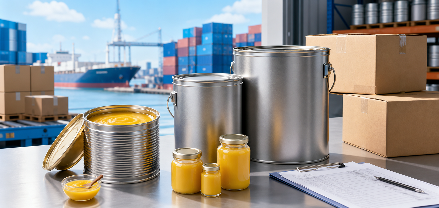 Ghee tins and cartons for wholesale supply in Australia